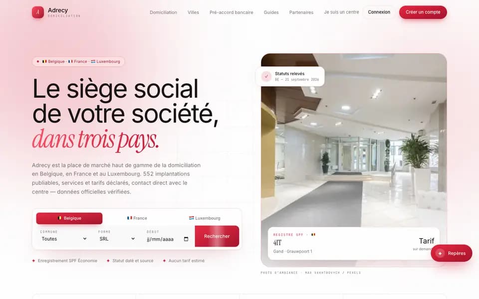 Page d'accueil de Adrecy