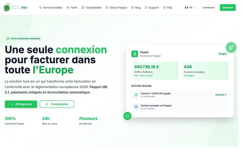 Page d'accueil de YouInv